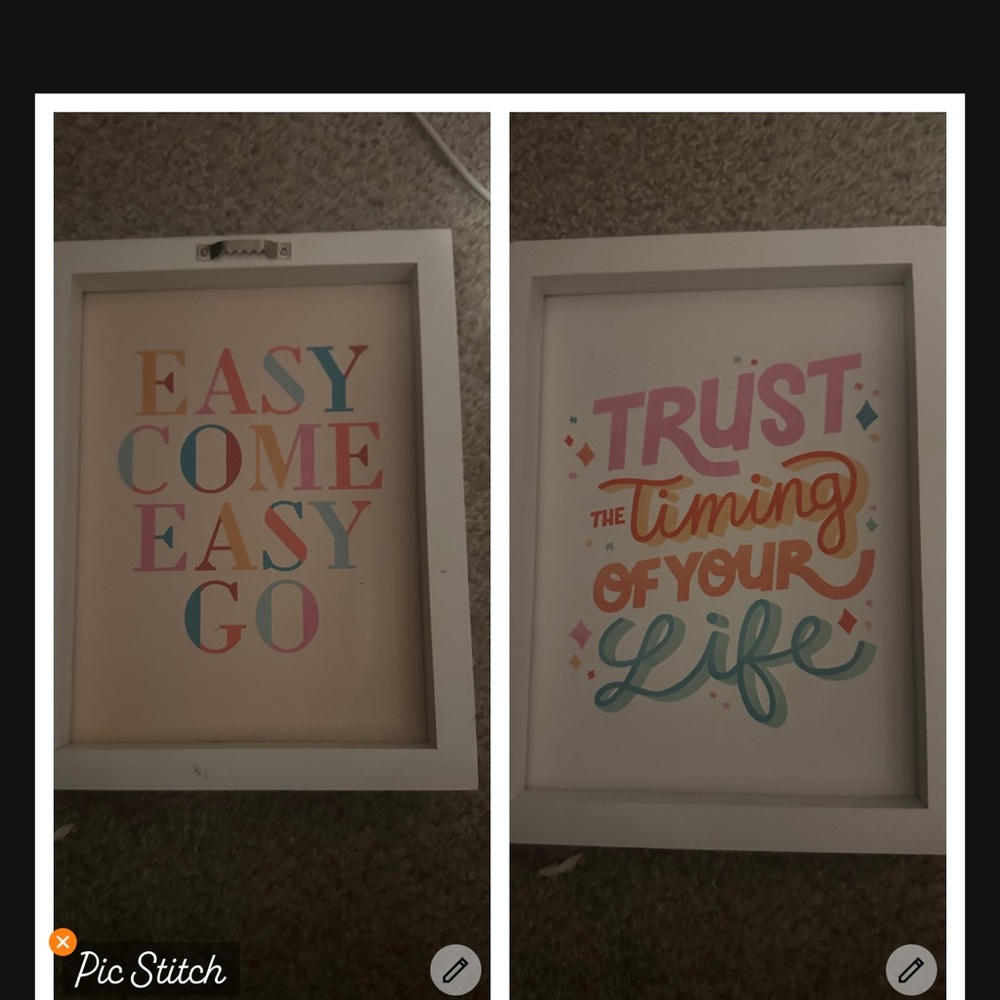 Dual-Sided Inspirational Quote Wall Art Set